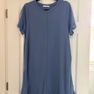 Ces Femme Blue Short-Sleeve Shift Dress